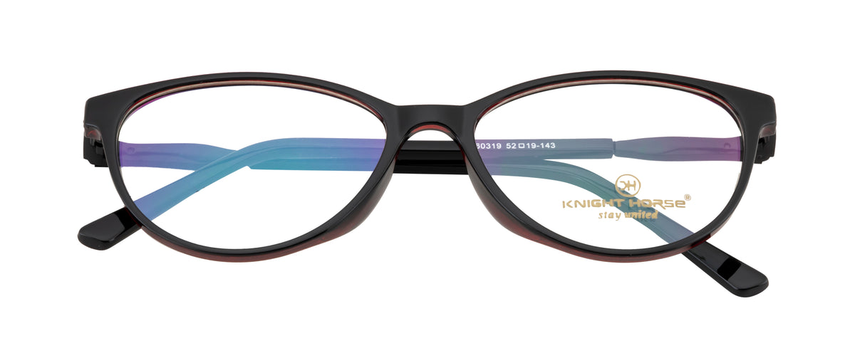 Women'S Tr90 Cat-Eye Marvel In Black And Red Eyewear Frame