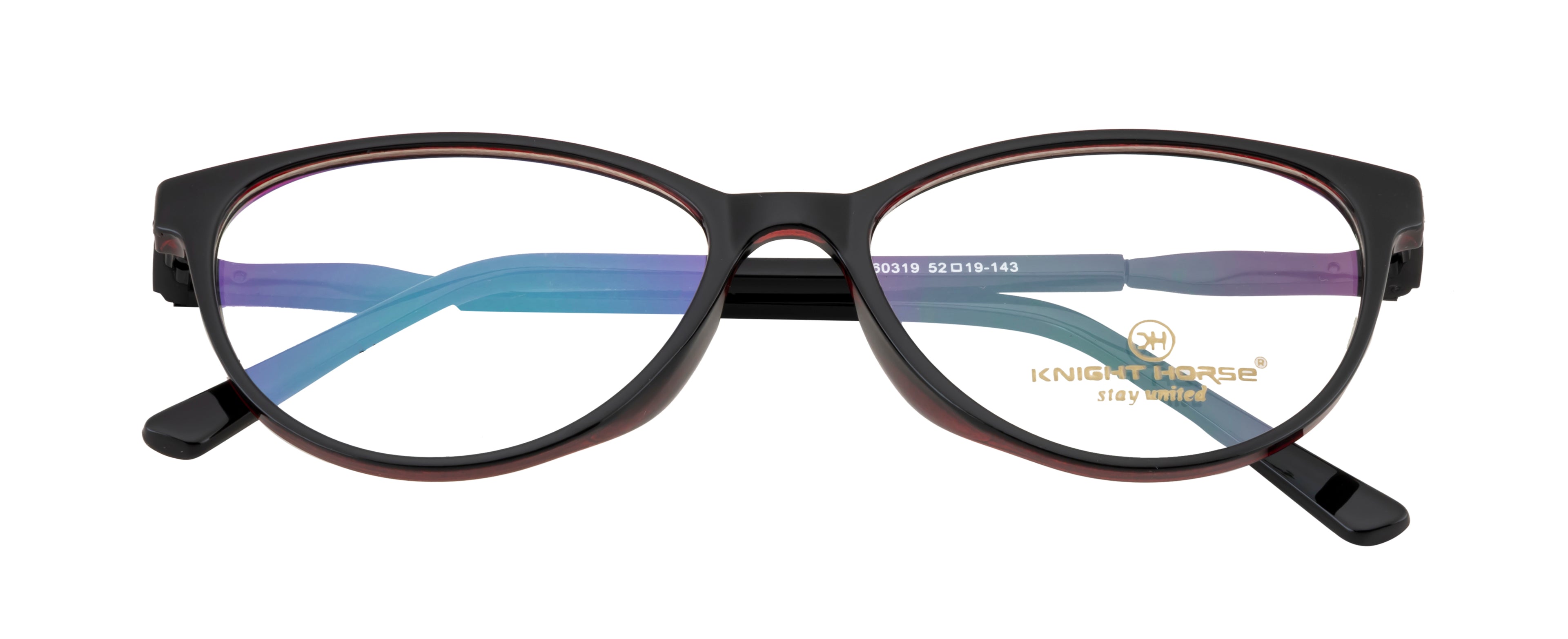 Women'S Tr90 Cat-Eye Marvel In Black And Red Eyewear Frame