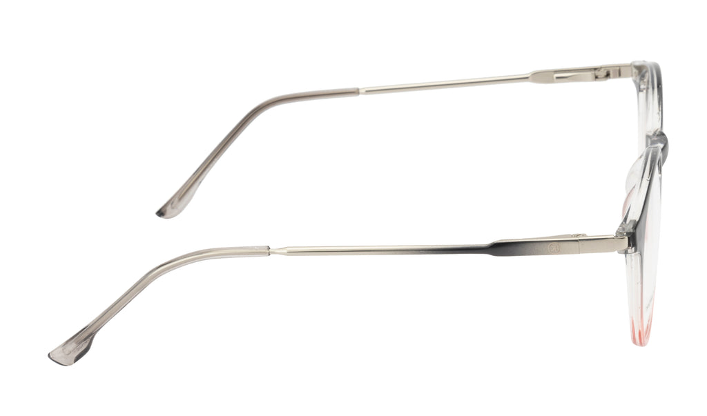 Black & Pink Round Tr Frame With Silver Metal Accent