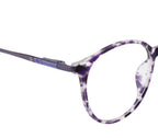Round Eyewear with Metal Sides and Spring Hinges | Purple