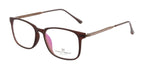 Elegant Maroon Rectangle Eyewear with Metal Sides & Comfortable Springs