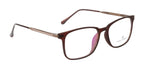 Elegant Maroon Rectangle Eyewear with Metal Sides & Comfortable Springs