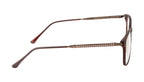 Elegant Maroon Rectangle Eyewear with Metal Sides & Comfortable Springs