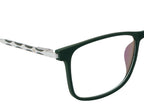EmeraldEdge : Dark Green TR90 & Metal Eyewear with Spring Hinges