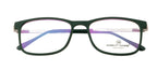 EmeraldEdge : Dark Green TR90 & Metal Eyewear with Spring Hinges