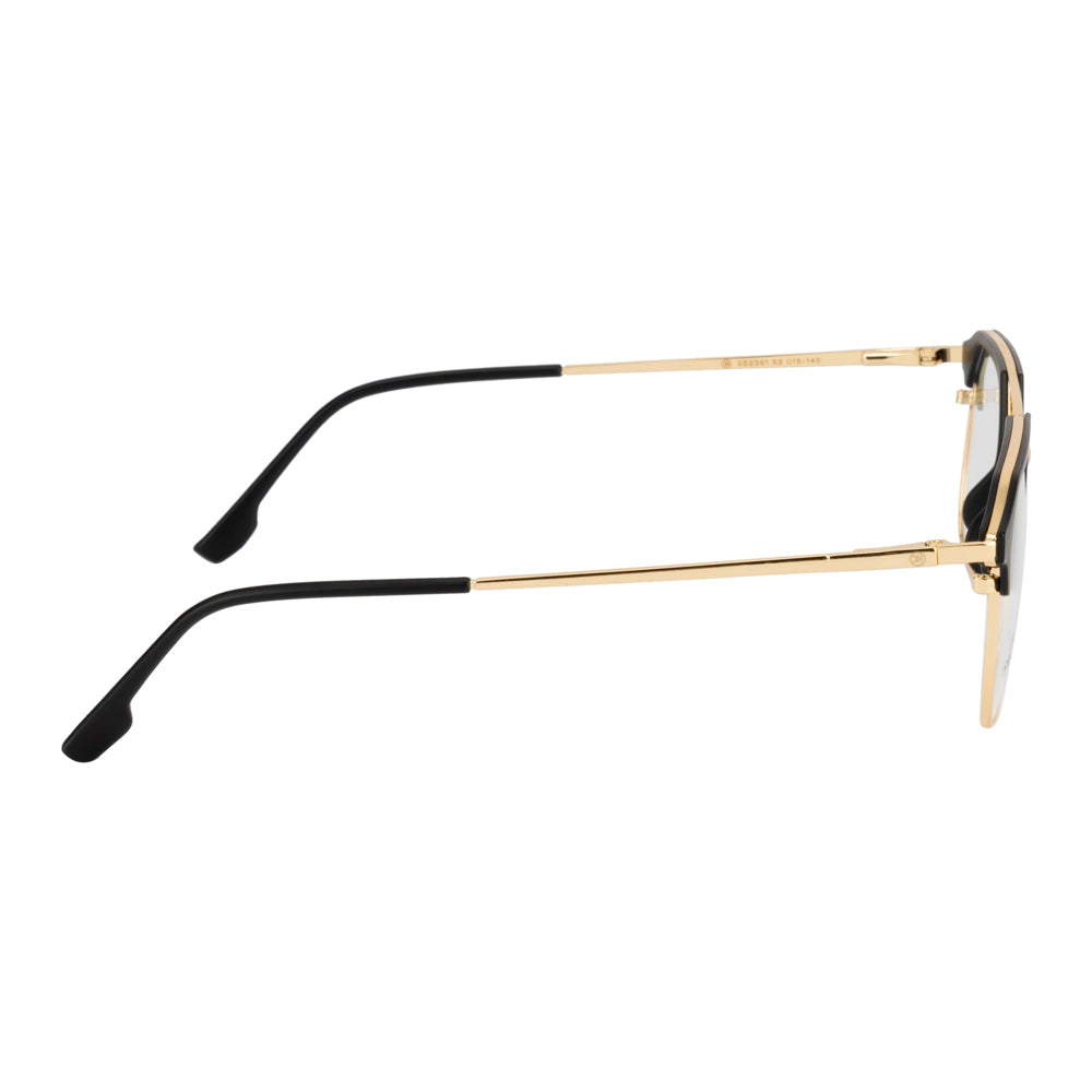 Knight Horse Gold-Black Square Eyeglass Frame with Double Bridge