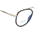 Knight Horse Dual-Bridge Aviator Optical Frame – Silver & Blue