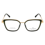 Knight Horse Gold & Green Square Eyeglass Frame with Spring Hinges