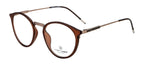 Round Brown Tr Metal Frame With Spring - Timeless Elegance Eyewear
