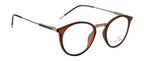 Round Brown Tr Metal Frame With Spring - Timeless Elegance Eyewear