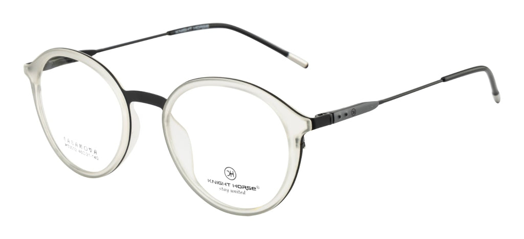 Tr Grey Transparency With Black Accent Eyewear Frame