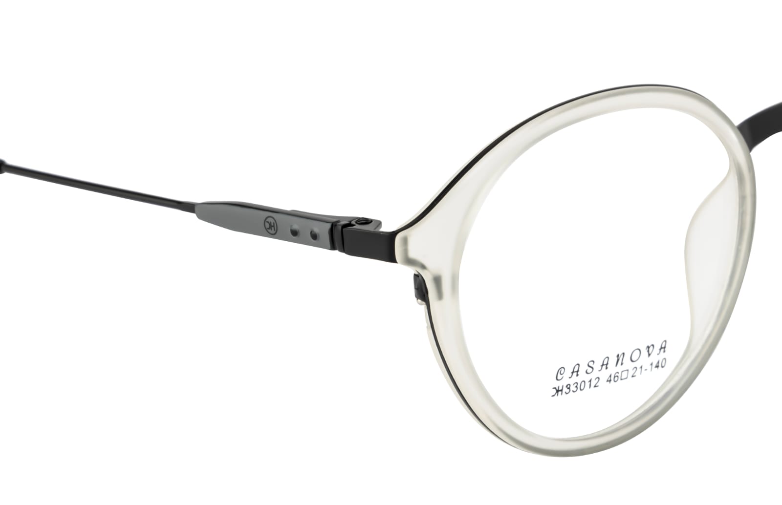 Tr Grey Transparency With Black Accent Eyewear Frame