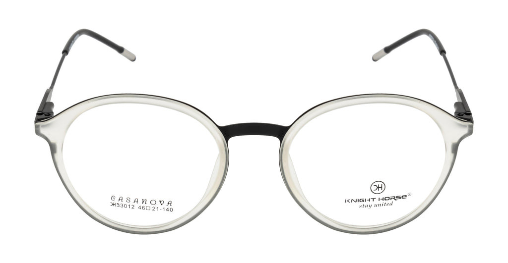 Tr Grey Transparency With Black Accent Eyewear Frame