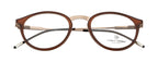 Round Brown Tr Metal Frame With Spring - Timeless Elegance Eyewear