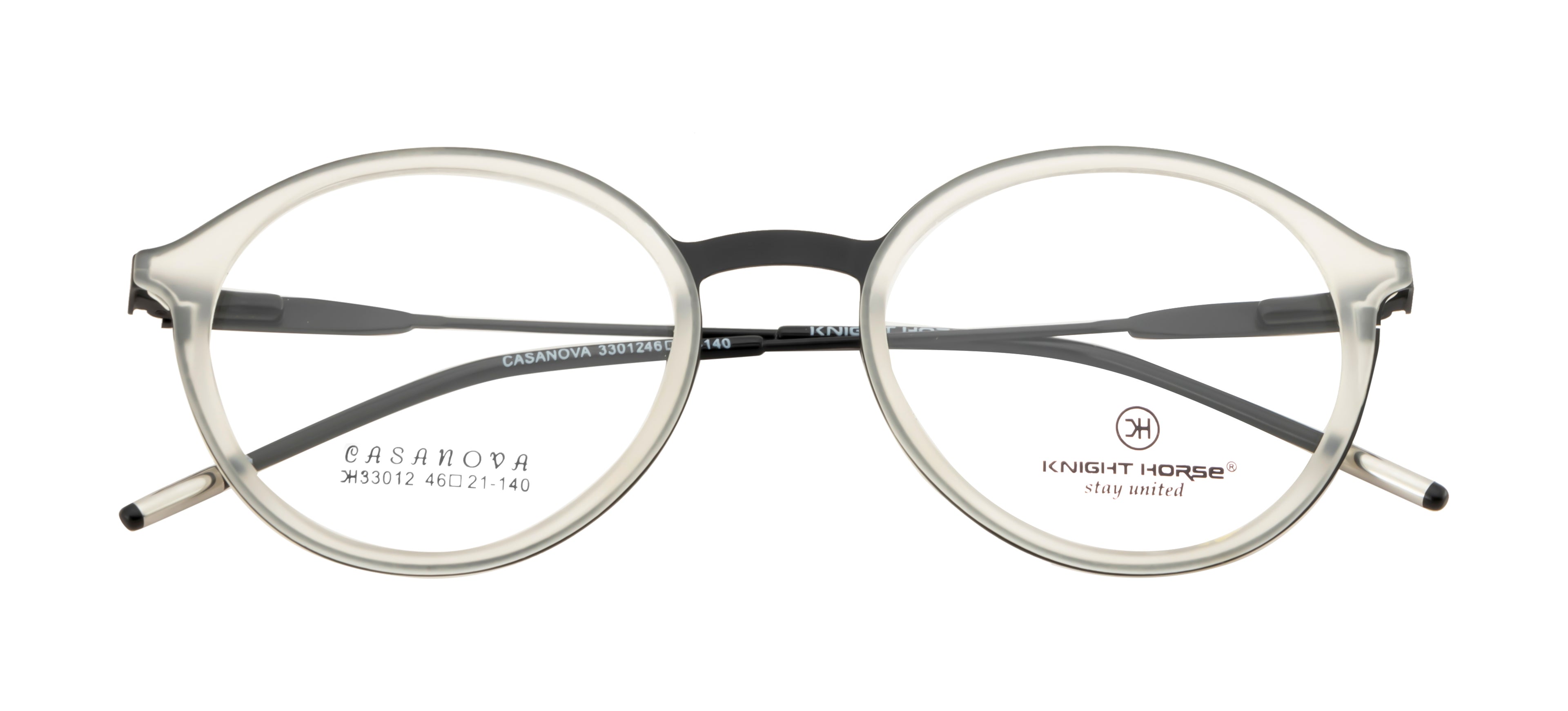 Tr Grey Transparency With Black Accent Eyewear Frame