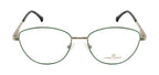 Metal Eyewear Frame In Cat Eye Shape| Women | Silver & Green