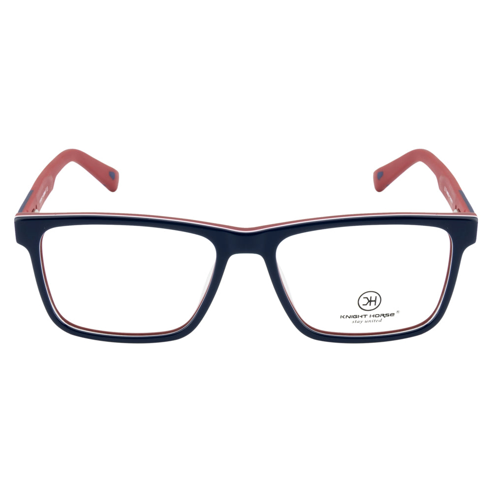 Trendy Eyeglasses – Dual Tone Blue & Red Frame