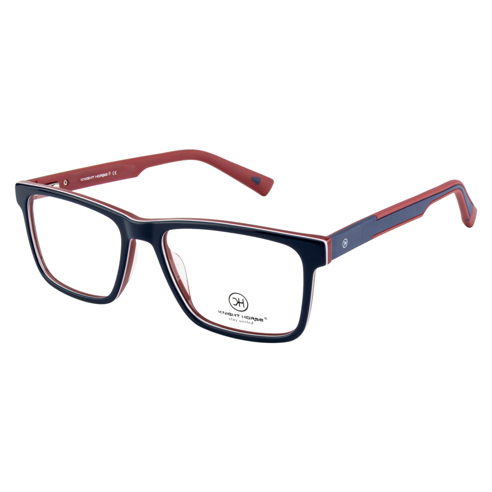 Trendy Eyeglasses – Dual Tone Blue & Red Frame