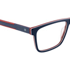 Trendy Eyeglasses – Dual Tone Blue & Red Frame