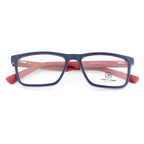 Trendy Eyeglasses – Dual Tone Blue & Red Frame