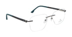 Premium Rimless Eyewear |Bold Geometric Frames| Black & Green| Unisex