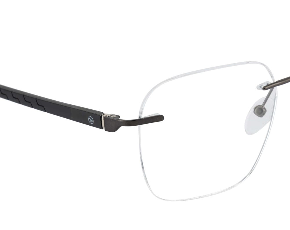 Premium Rimless Eyewear |Bold Geometric Frames| Black & Green| Unisex