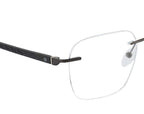 Premium Rimless Eyewear |Bold Geometric Frames| Black & Green| Unisex