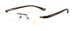 Knight Horse Clean-Edge Rimless Frame -Brown Side Finish