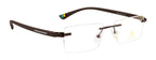 Knight Horse Clean-Edge Rimless Frame -Brown Side Finish