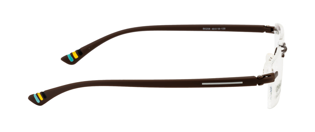 Knight Horse Clean-Edge Rimless Frame -Brown Side Finish