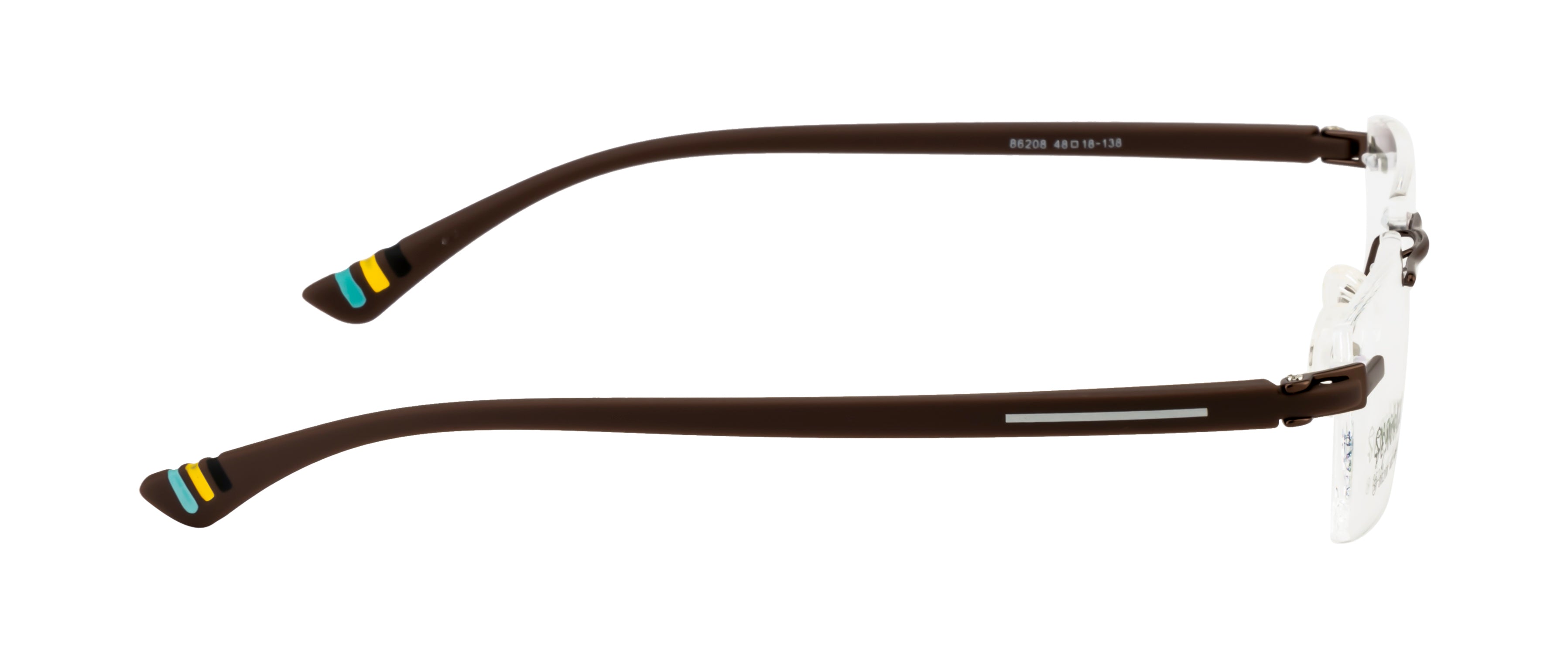 Knight Horse Clean-Edge Rimless Frame -Brown Side Finish