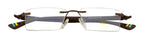 Knight Horse Clean-Edge Rimless Frame -Brown Side Finish