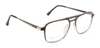 Duotone Elegance: Brown & Silver Double Bar Frame