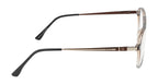 Duotone Elegance: Brown & Silver Double Bar Frame