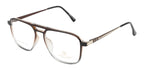 Duotone Elegance: Brown & Silver Double Bar Frame