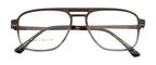 Duotone Elegance: Brown & Silver Double Bar Frame