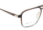 Duotone Elegance: Brown & Silver Double Bar Frame