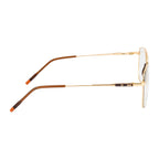 Knight Horse Gold & Brown Metal Eyeglass Frame with Double Bridge