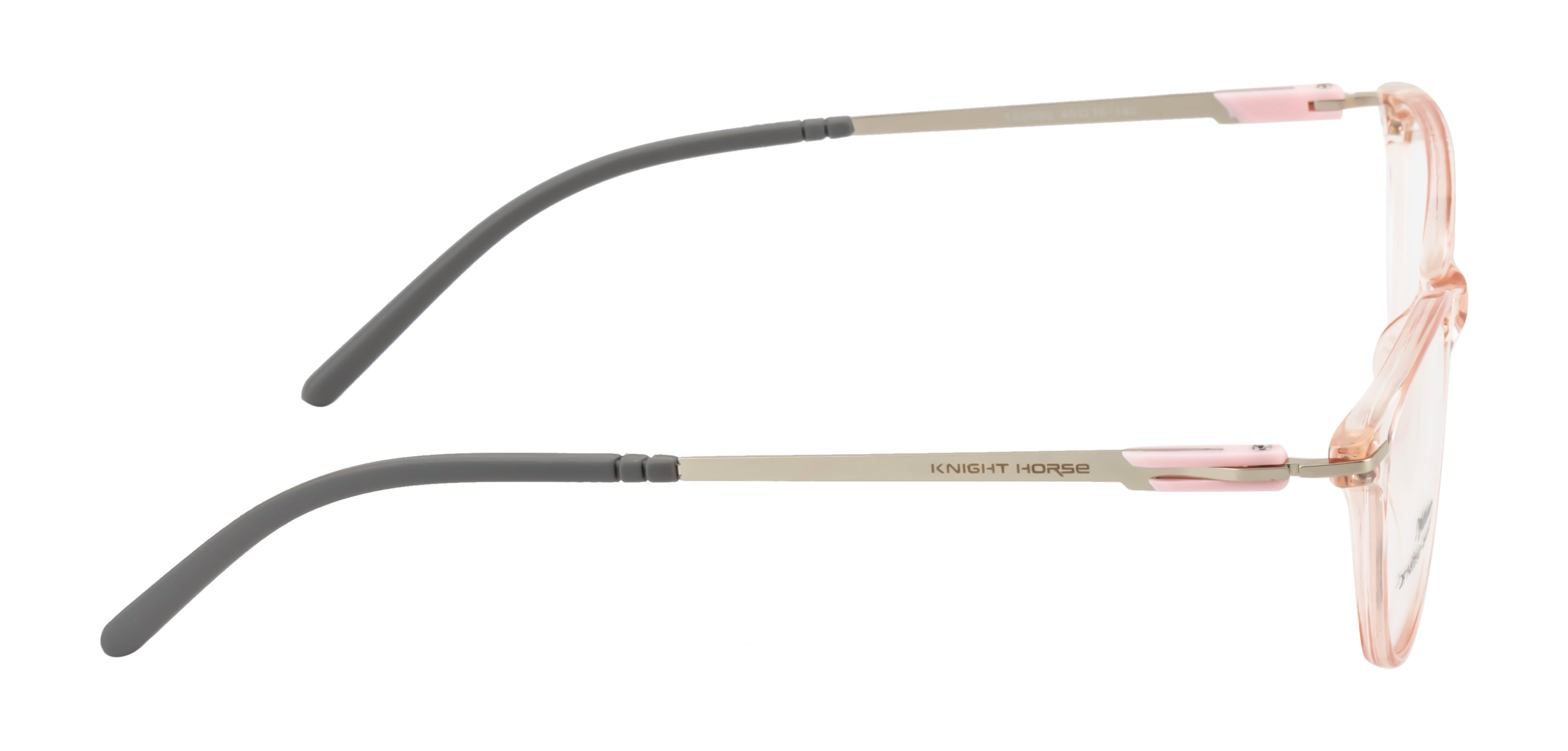 Cat-Eye Glossy Pink With Silver Accents