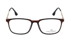 Fashion Eyewear Frames | Unisex | Rectangular |Brown-Gold Design