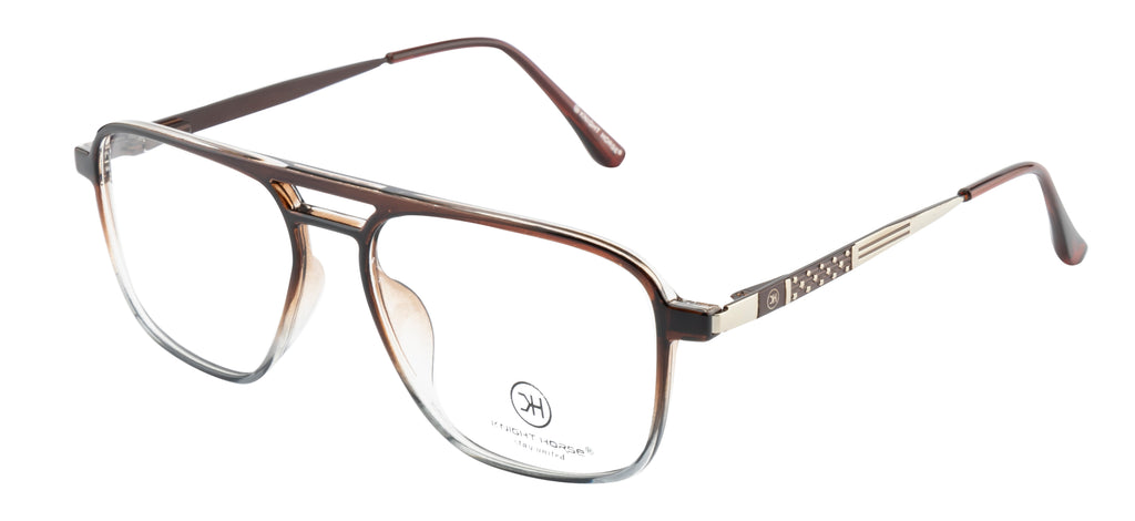 Men'S Double-Bar Square Frame With Dual Color Splash