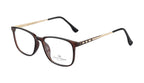 Fashion Eyewear Frames | Unisex | Rectangular |Brown-Gold Design