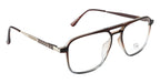 Men'S Double-Bar Square Frame With Dual Color Splash