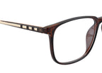 Fashion Eyewear Frames | Unisex | Rectangular |Brown-Gold Design