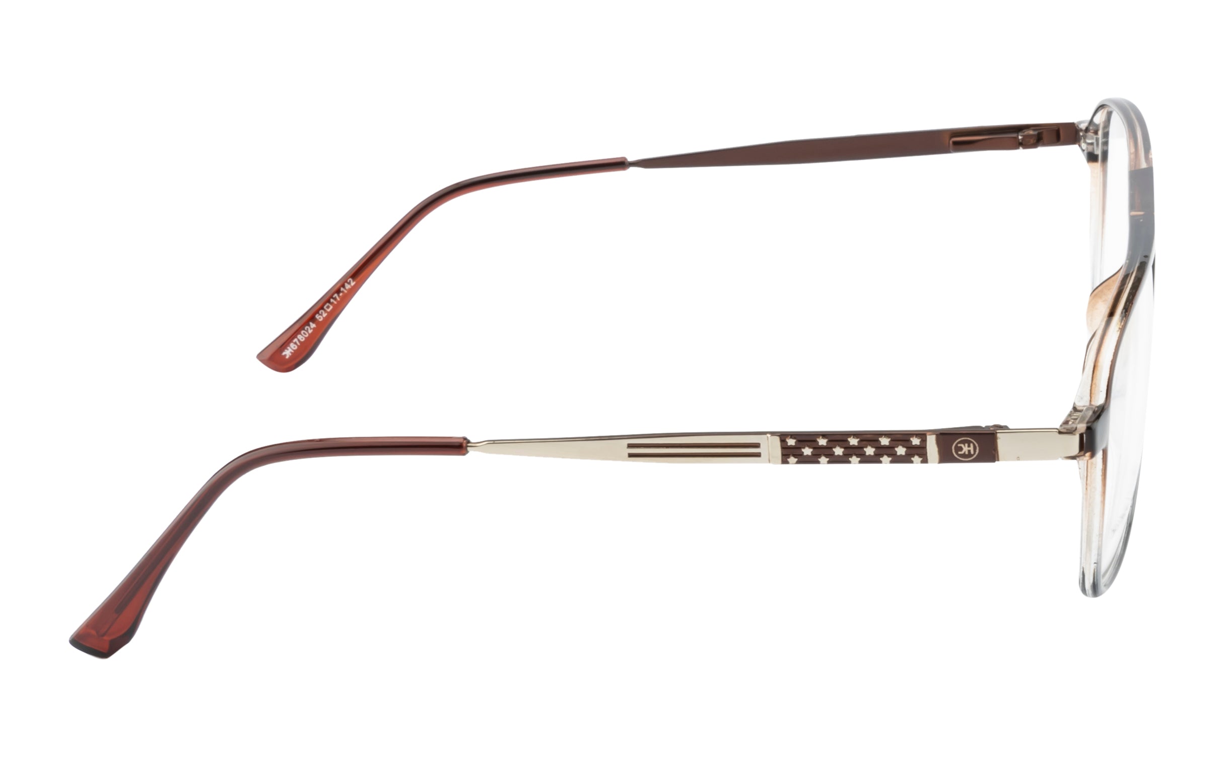 Men'S Double-Bar Square Frame With Dual Color Splash