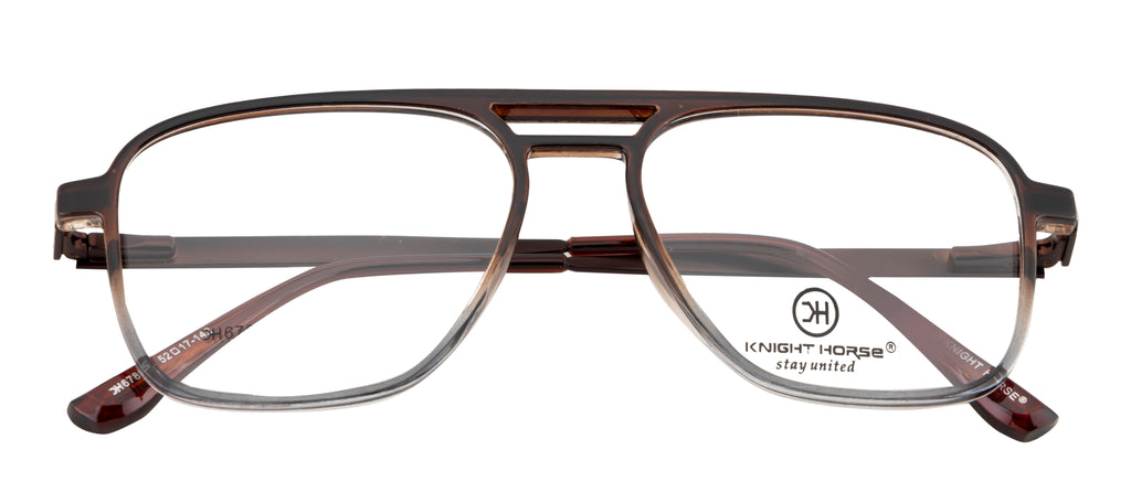 Men'S Double-Bar Square Frame With Dual Color Splash