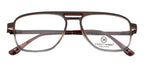 Men'S Double-Bar Square Frame With Dual Color Splash
