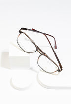 Men'S Double-Bar Square Frame With Dual Color Splash