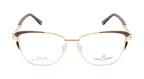 Cat-Eye Eyewear Frames with Spring Hinges | Brown and Gold Designer Style