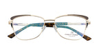 Cat-Eye Eyewear Frames with Spring Hinges | Brown and Gold Designer Style